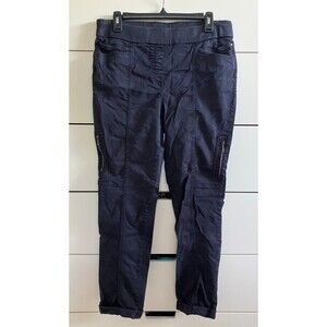 Chico's So Slimming Women's Navy Blue Cargo Pants Size 0.5 Pull on Stretch
